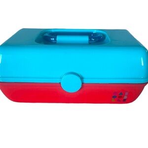 CABOODLE Pretty in Petite Retro Small Organizer Makeup Case Mirror EUC